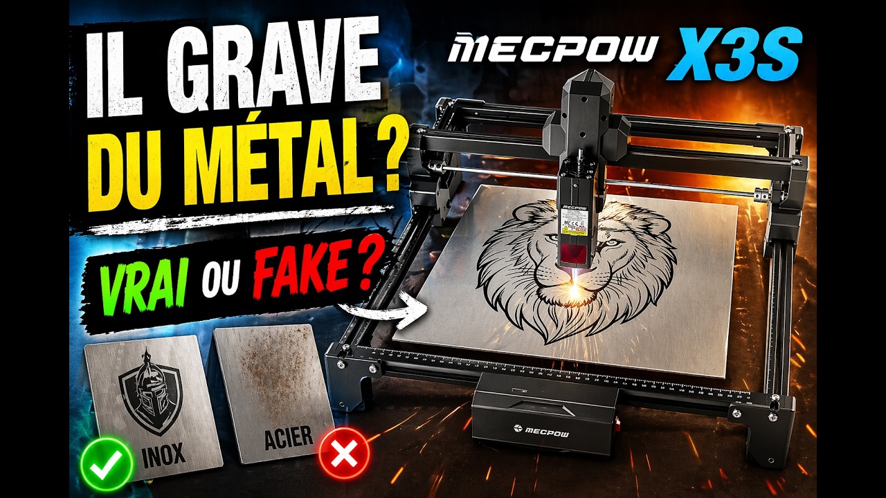 J’ai testé un graveur laser 12W… le résultat est dingue 🔥 Mecpow X3S