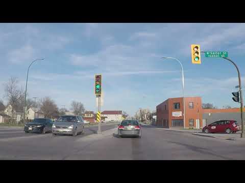 SARGENT AVENUE TO DISRAELI BRIDGE WINNIPEG CANADA