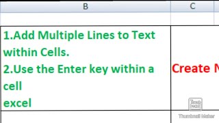 How to Type on the Next Line in the Same Cell in Excel