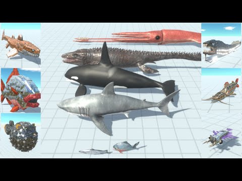Ocean Creatures vs Aquatics Units Animal Revolt Battle Simulator