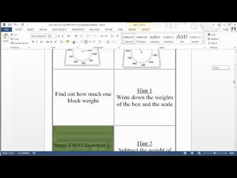 Maths ROTW 54 - GCSE QWC Mysteries