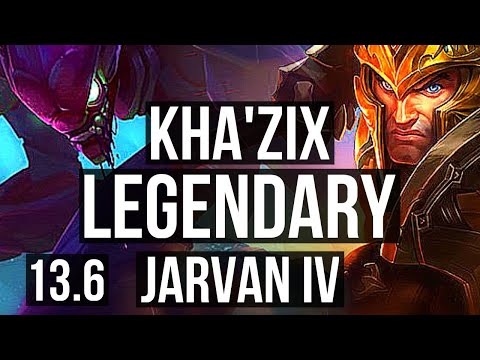 KHA'ZIX vs JARVAN IV (JNG) | 9/0/5, 1.8M mastery, 900+ games, Legendary | KR Master | 13.6