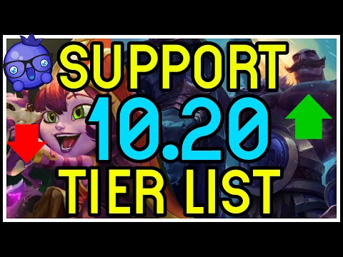PATCH 10.20 SUPPORT TIER LIST - THE BEST SUPPORT CHAMPIONS IN LEAGUE OF LEGENDS