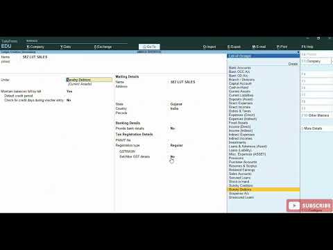 SEZ Sales in Tally Prime | How To Make SEZ Sales Without Payment Bill Entry In tally ?