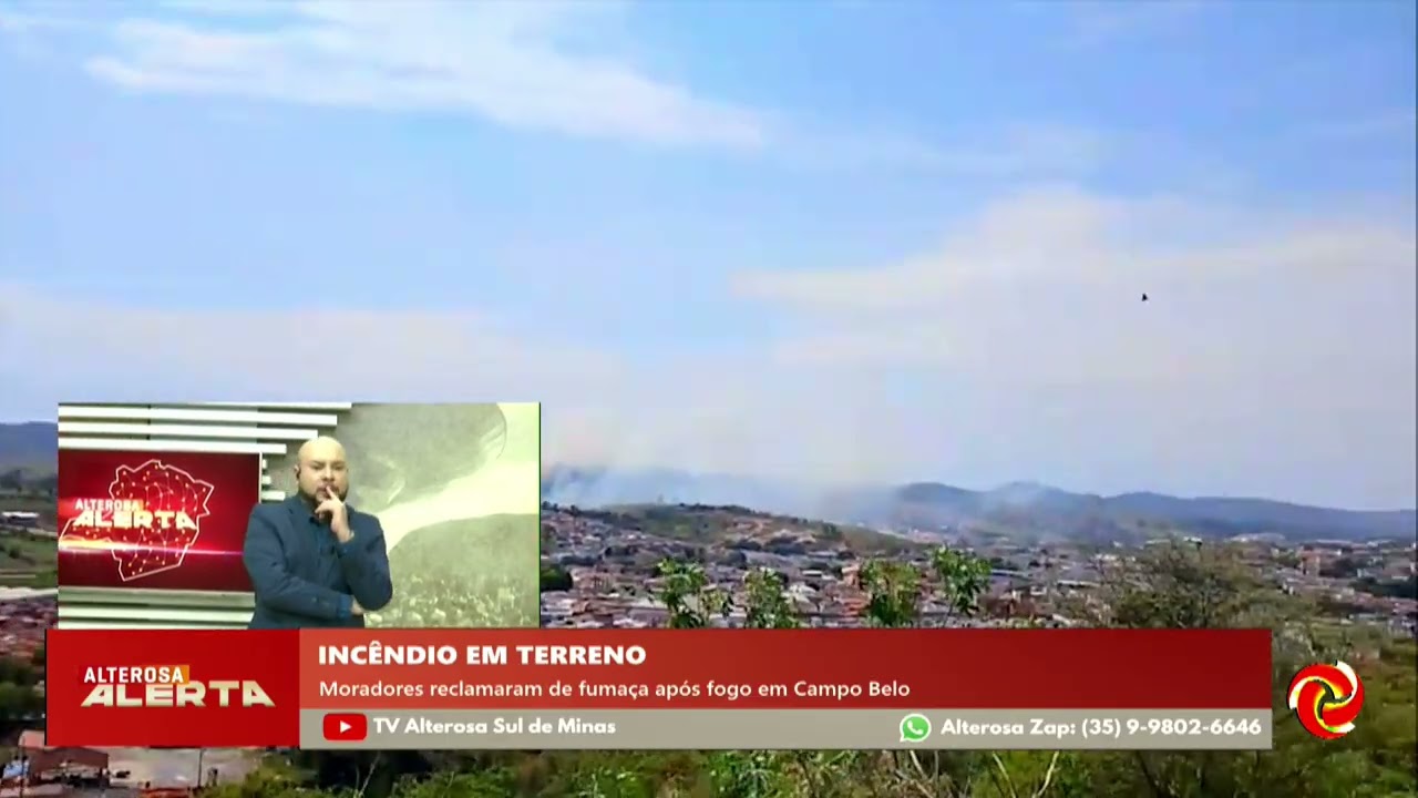 Incêndio em loteamento de Campo Belo