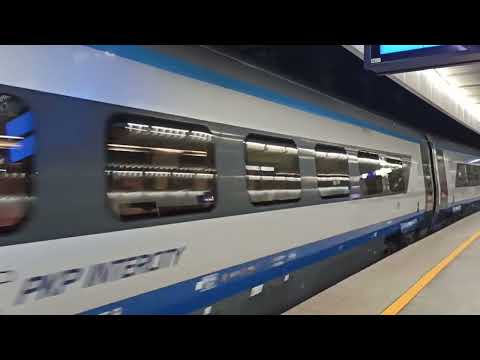 Odjazd ED250 "Pendolino" ze Stacji Warszawa Centralna