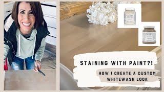 Staining with paint?! How to white wash wood furniture with paint