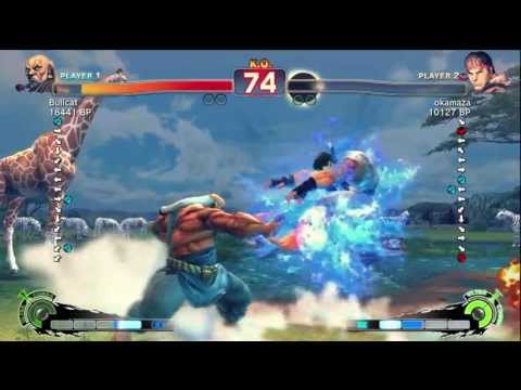 Bullcat [Gouken] vs okazama [Ryu] SSF4 Japanese Online Ranked Matches - Xbox Live