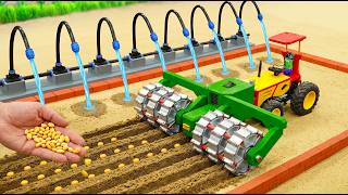 Top Most Creative DIY Mini Tractor Soil Ridger & Automatic Water System 💦 | HP Mini