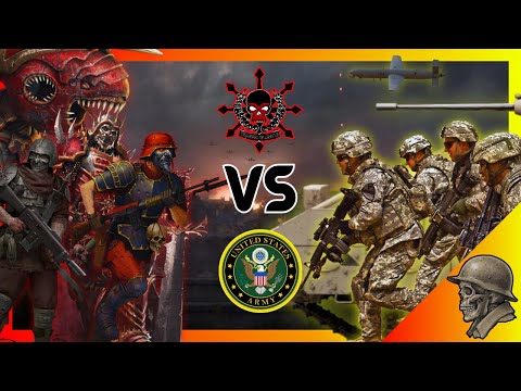 Could A Chaos Invasion (Bloodpact) Conquer Earth. IRL Militaries Vs 40K.