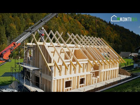 KONTIMA | Gradnja lesene montažne hiše | Dolenja Dobrava