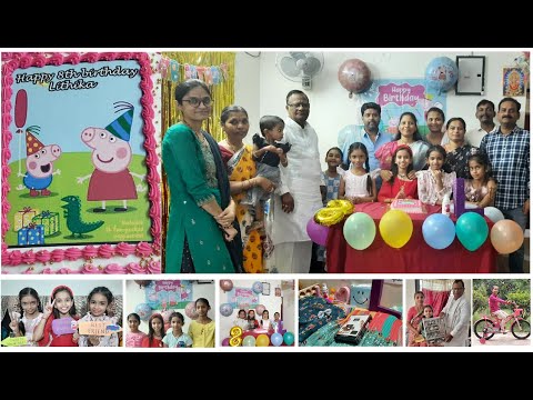Lithika's 8th Birthday  with friends and family members | Peppa Pig Theme | Fun entertainment