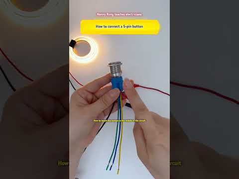 Wiring method for 5-pin metal button switch #metal #electrician #electric #automobile #electrical