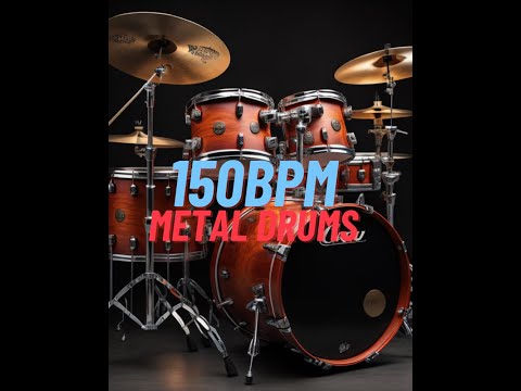 Intense 150 BPM Double Bass Metal Drum Track