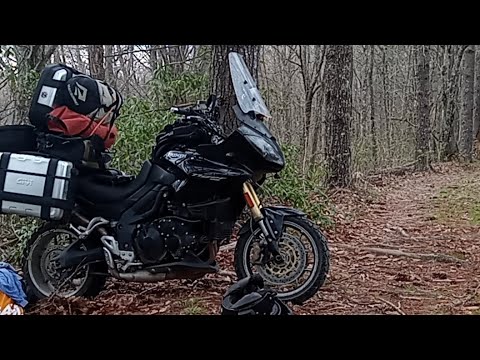 Motorcycle stealth camping, live on the Blue Ridge parkway