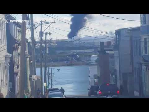 Thick plumes of smoke during 'major incident' at Canada oil refinery