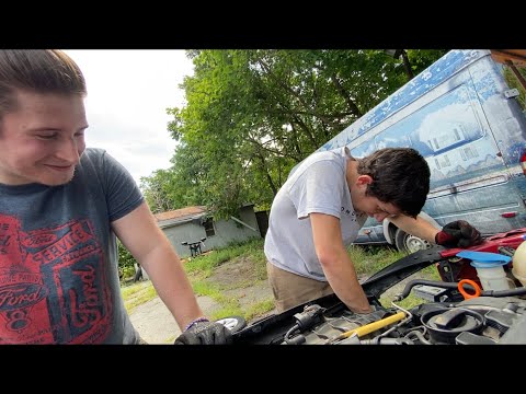 Engine Swap on a VW EOS With Rod Through the Block!!! FLEX SEAL SPONSORSHIP???