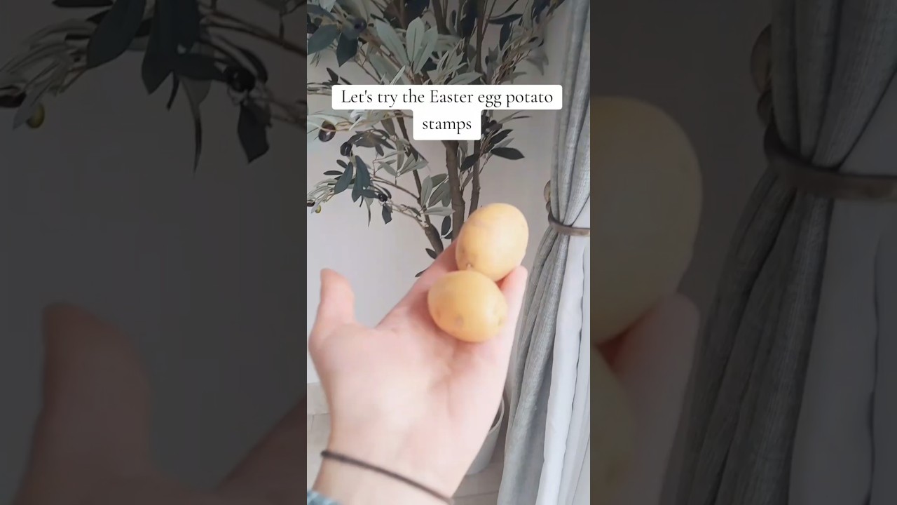 Let's try the Easter egg potato stamps