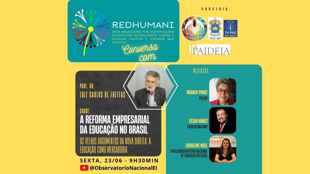 LIVE 001 - REDHUMANI CONVERSA COM O PROF. DR. LUIZ CARLOS DE FREITAS