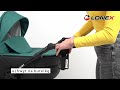 Vaikiškas vežimėlis LONEX PAX FRESH 2in1 5 deep žalias