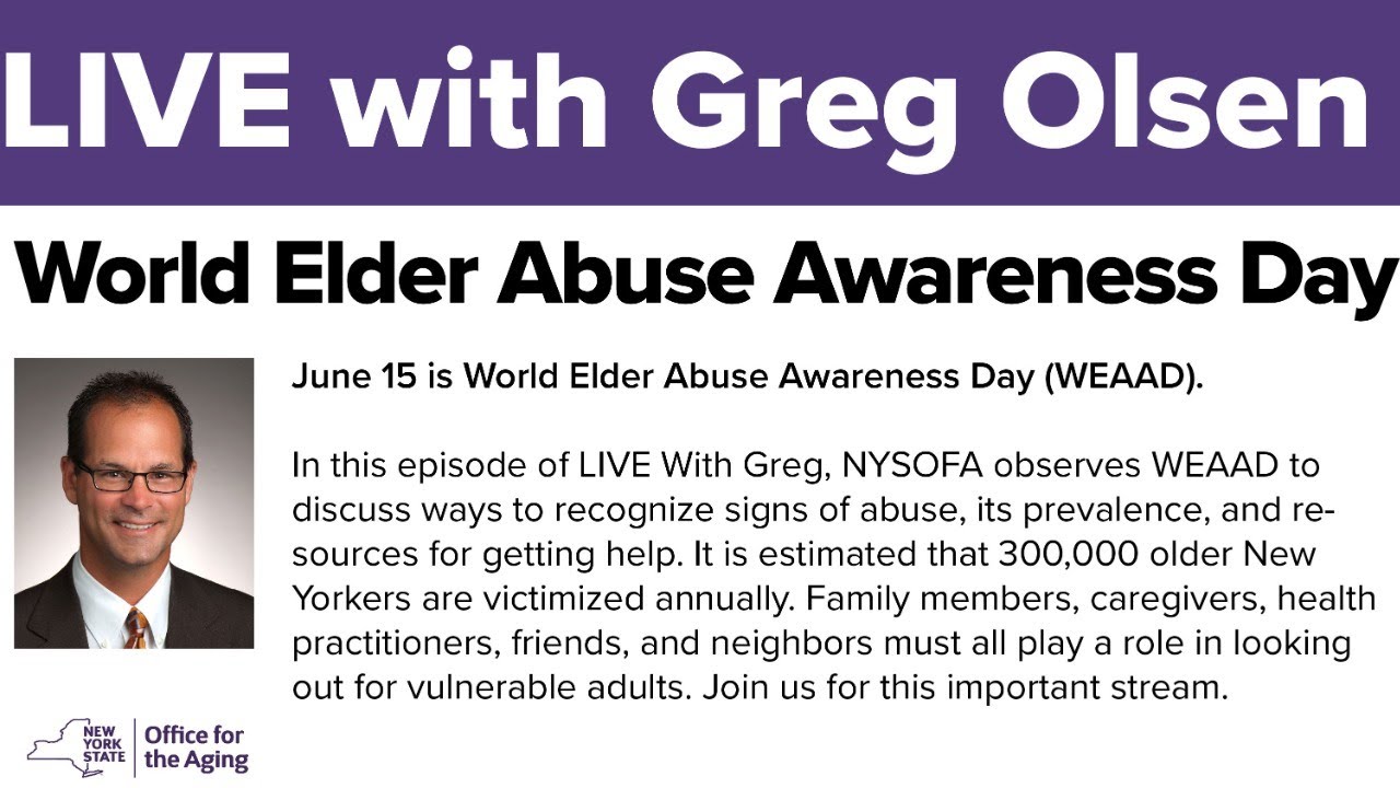 Live with Greg | World Elder Abuse Awareness Day 2025
