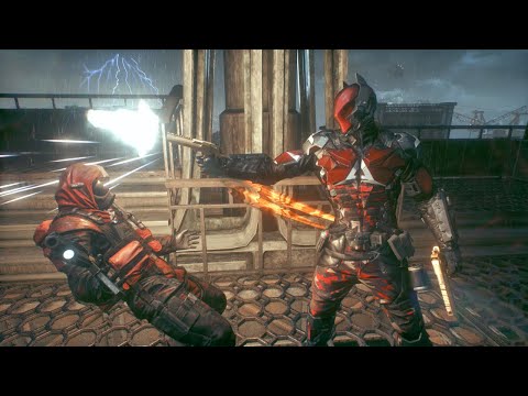 RED ARKHAM KNIGHT [Red Hood Mod] Kills his own men | Stealth Gameplay