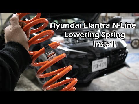Hyundai Elantra N-Line Lowering Spring Install