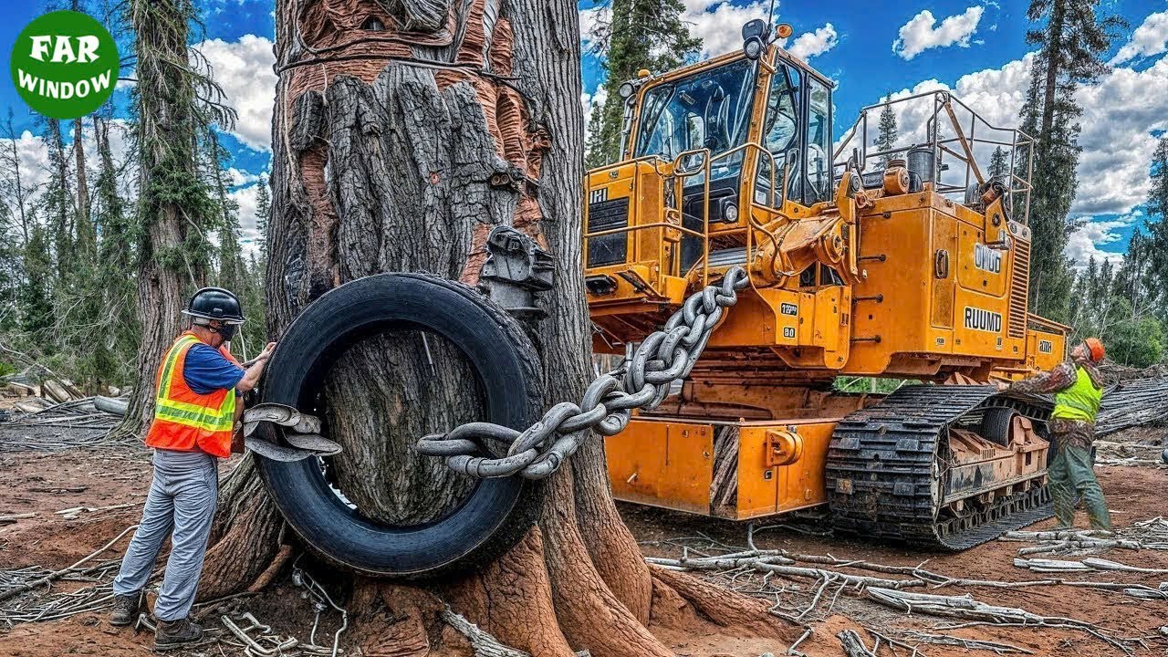 355 Extreme Dangerous Fastest Big Chainsaw Cutting Tree Machines | Heavy Machinery #5