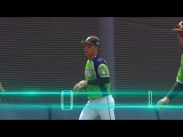 【ファーム】ファイターズ・上野 逆シングルでファインプレーを見せる‼ 2021/7/22 F-M(ファーム)