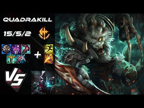 JUNGLE Rengar vs Ekko [QUADRAKILL] - NA Challenger Patch 25.18
