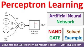 Perceptron Learning | NAND Gate Artificial Neural Network in Machine Learning by Vidya Mahesh Huddar