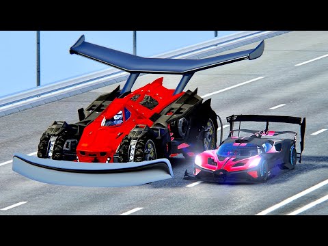 Bugatti Bolide GTR vs Batmobile GTR - Drag Race