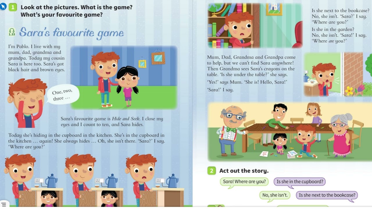 Power Up 1 Unit 2 Sara's favourite game full