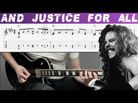 METALLICA - AND JUSTICE FOR ALL (Guitar cover with TAB | Lesson)