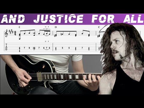 METALLICA - AND JUSTICE FOR ALL (Guitar cover with TAB | Lesson)