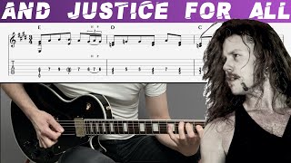 METALLICA - AND JUSTICE FOR ALL (Guitar cover with TAB | Lesson)
