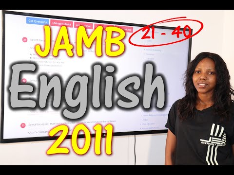 JAMB CBT English 2011 Past Questions 21 - 40
