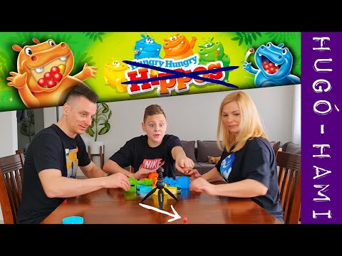 Hugó-Hami társasjáték  Hungry Hungry Hippos #asmr - Nézz fel!