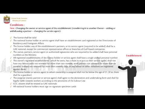 Establishment Card Update Modification