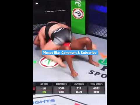 Claressa Shields getting ground and pound from Abigail Montes