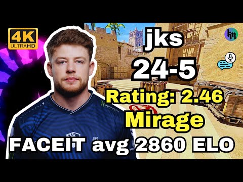 jks back to FACEIT 24-5/2.46 Rating gameplay w/yam (mirage) | Feb 10, 2025 | CS2 POV/DEMO