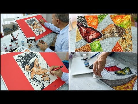 ManosalaObraTv 2018 Program 25 - Stained Glass Lacquers and Effects on Glass - Illustration by Lu...