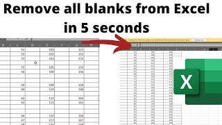 How to remove blank cells from Excel within 5 second | How to remove all blank rows in excel sheet