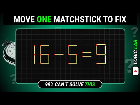 🧠 Ep:33 | Can You Solve These Matchstick Puzzles? 🔥|95% Fail on First Try! | Brain Teasers Challenge