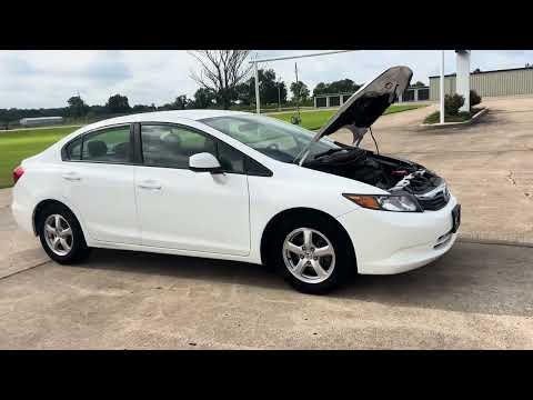 2012 White /GRAY Honda Civic (19XFB5F58CE) with an 1.8L L4 SOHC 16V CNG engine, 5-Speed Automatic transmission, located at 17760 Hwy 62, Morris, OK, 74445, (918) 733-4887, 35.609104, -95.877060 - 2012 HONDA CIVIC DEDICATED CNG (RUNS ONLY ON COMPRESSED NATURAL GAS) HAS A 1.8L 4 CYLINDER ENGINE AND IS 2WD. FEATURES MANUAL SEATS, POWER LOCKS, POWER MIRRORS, POWER WINDOWS. HAS AM/FM RADIO, CD PLAYER, AUX PORT, CRUISE CONTROL, MULTI-FUNCTION STEERING WHEEL CONTROL, HANDS FREE CALLING, AND TRACTIO - Photo#1