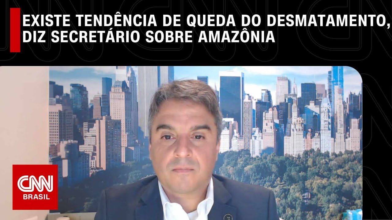 Existe tendência de queda do desmatamento, diz secretário sobre Amazônia | LIVE CNN