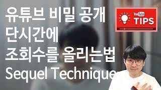 유튜브 조회수 올리는 법 - 유튜브 비밀 대방출 - 해외에서 유행하는 시퀄테크닉에 대해서 알아보자.