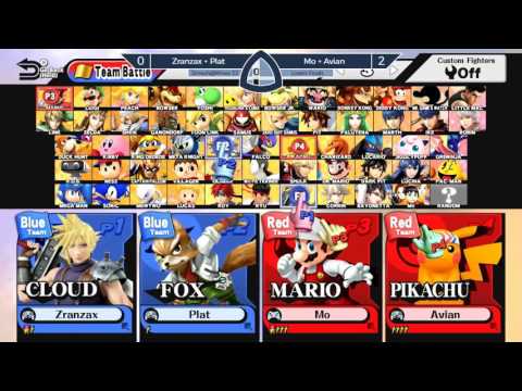 Sm4sh@Mines 52 - Zranzax + Plat Vs. Mo + Avian - Doubles Losers Finals