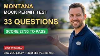 Montana DMV Mock Test 2026 — 33 Questions, Just Like the Real Exam (Can You Pass)