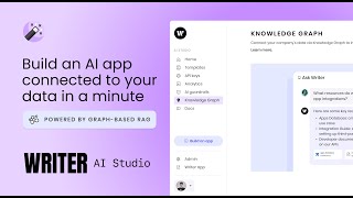 Writer AI Studio - Build an AI app connected to your data in a minute.